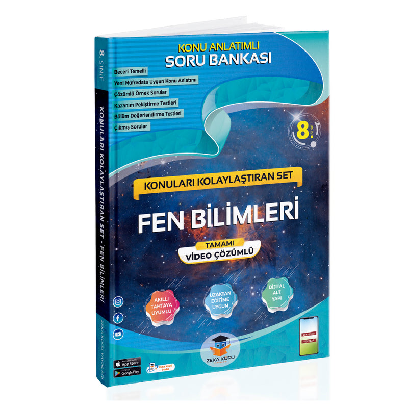 Zeka Küpü Yayınları 8. Sınıf Fen Bilimleri Konuları Kolaylaştıran Set