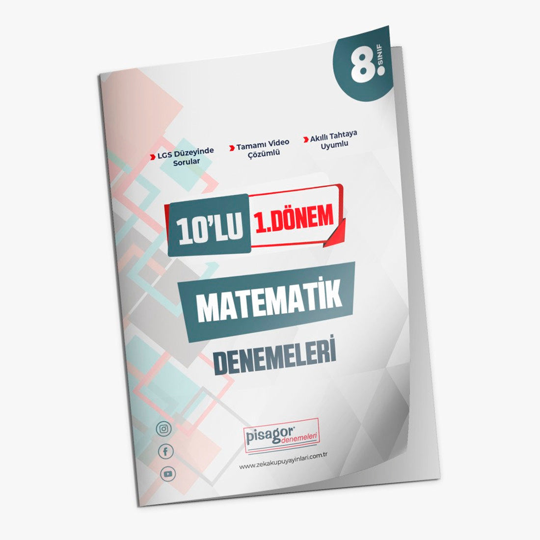 Zeka Küpü Yayınları 8.Sınıf Pisagor 1.Dönem 10 Lu Matematik Denemeleri