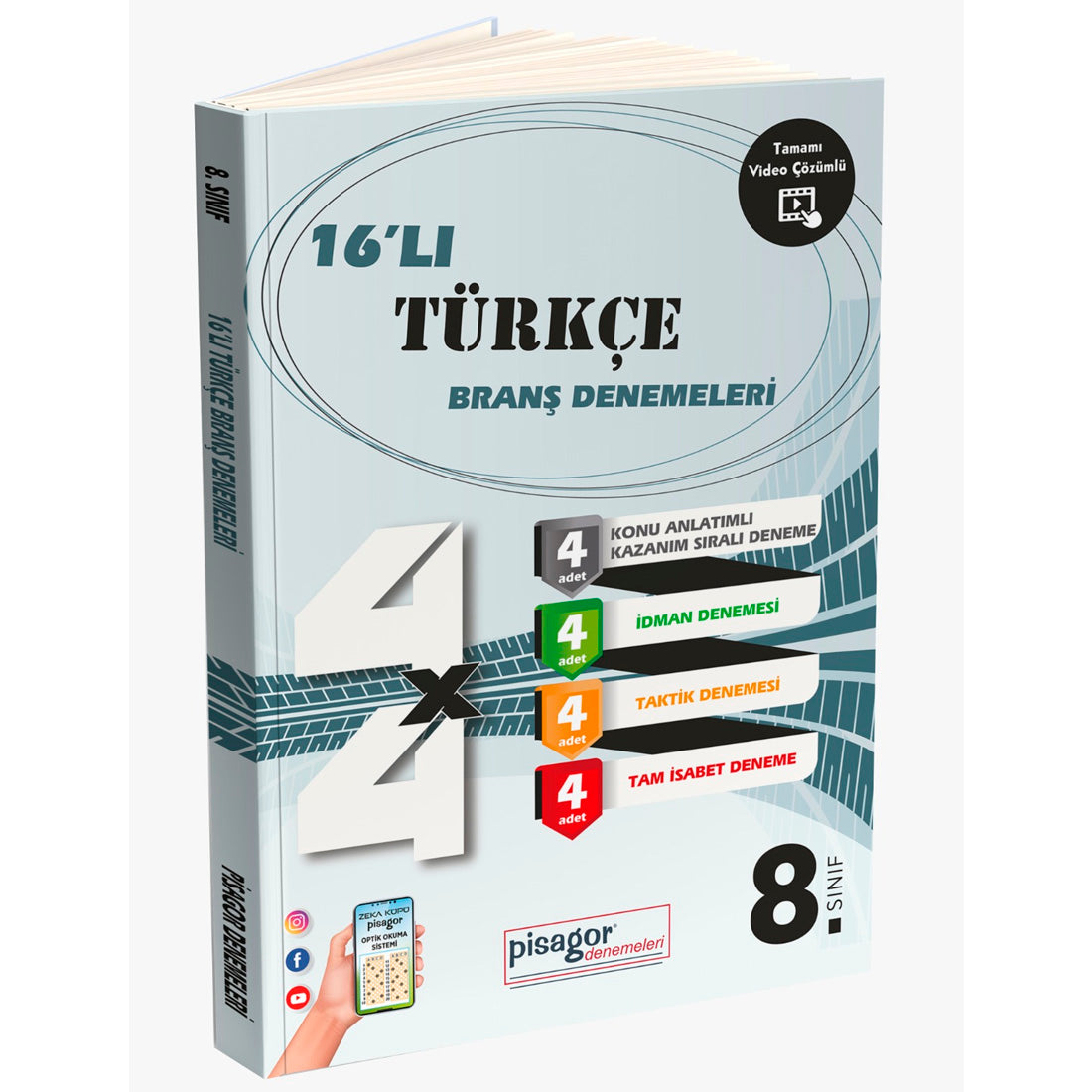 Zeka Küpü Yayınları 8. Sınıf Pisagor 16'lı Türkçe Denemesi