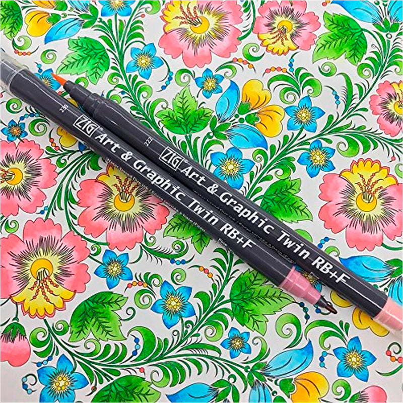 Zig Art & Graphic Twin Pale 12'li Çift Uçlu Çizim Kalemi Set - Eskiz, Sanatsal ve Hediyelik Kalem Seti