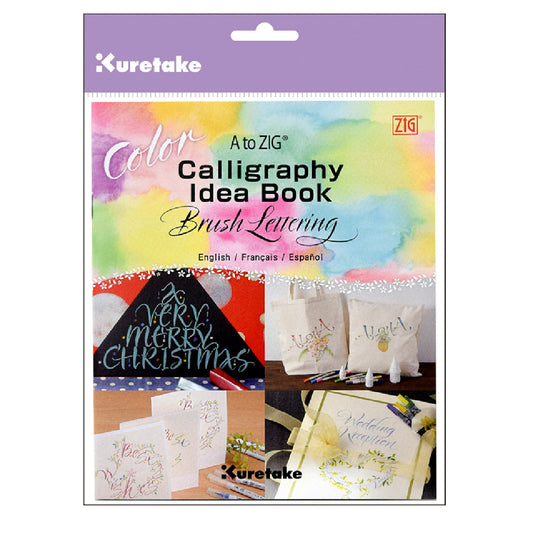 Zig Calligraphy Idea Book Color Eğitim Kitapçığı - Sanatsal Kaligrafi, Marker ve Hobi Öğrenme Rehberi