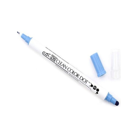 Zig Clean Color Dot Çift Taraflı Metalik Mavi Kalem - Sanatsal Marker, Hediyelik ve Yumuşak Yazım Kalemi