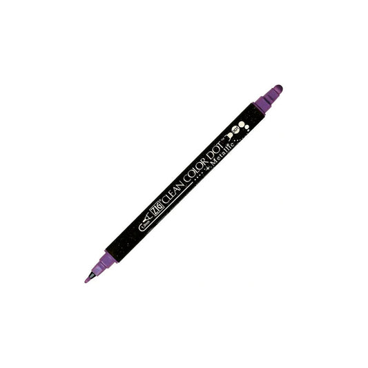 Zig Clean Color Dot Çift Taraflı Metalik Mor Kalem - Sanatsal Çizim ve Boyama Kalemi
