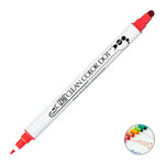 Zig Clean Color Dot Kırmızı Çift Taraflı Kalem - Sanatsal Çizim, Bullet Journal ve Marker Kalemi