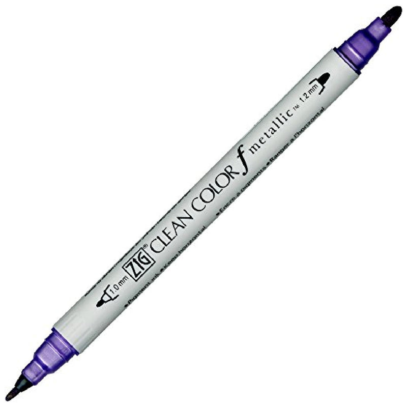 Zig Clean Color F Metallic Mor Çift Taraflı Kalem - Sanatsal Çizim ve Boyama Markeri