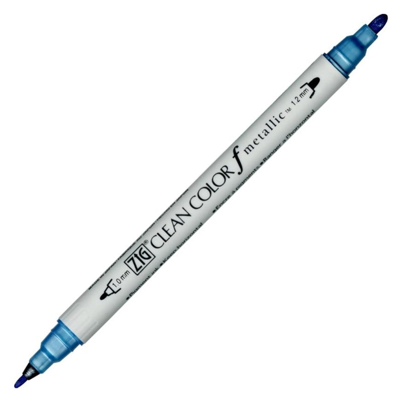 Zig Clean Color F Metallic Mavi Çift Taraflı Kalem - Sanat, Çizim ve Boyama Marker Kalemi