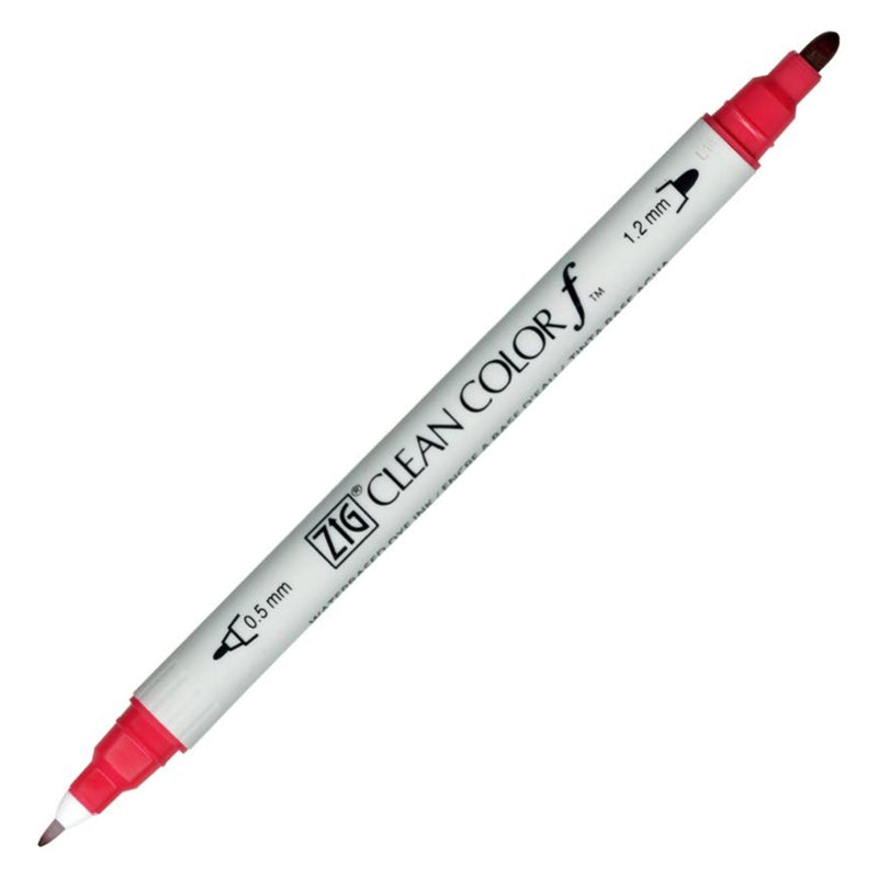Zig Clean Color F Sardunya Kırmızısı Çift Taraflı Kalem - Sanatsal Çizim, İllüstrasyon ve Marker Kalemi