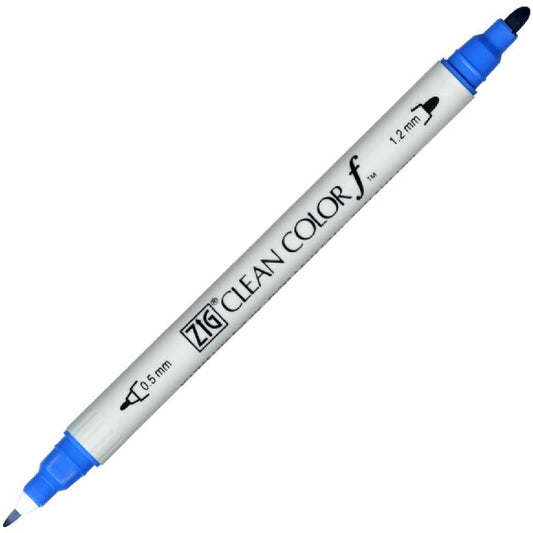 Zig Clean Color F Mısır Unu Mavisi Çift Taraflı Kalem - Sanatsal Çizim ve Marker Kalemi