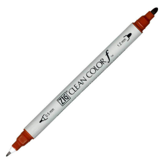 Zig Clean Color F Brown Çift Taraflı Kalem - Sanatsal Çizim ve Marker Kalemi