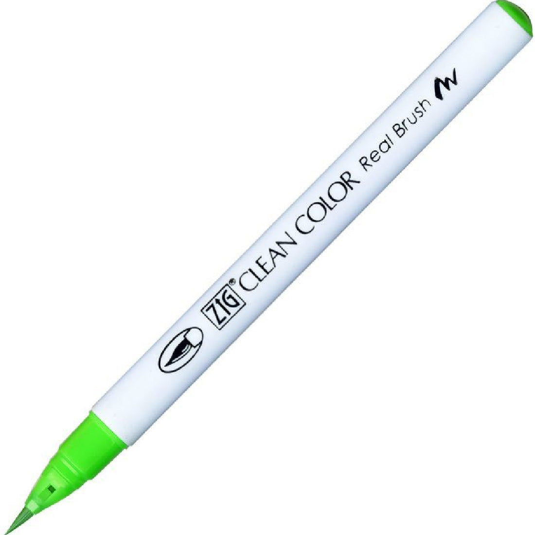 Zig Clean Color Real Brush Yeşil Fırça Uçlu Kalem - Suluboya Etkili Sanat ve Çizim Markeri