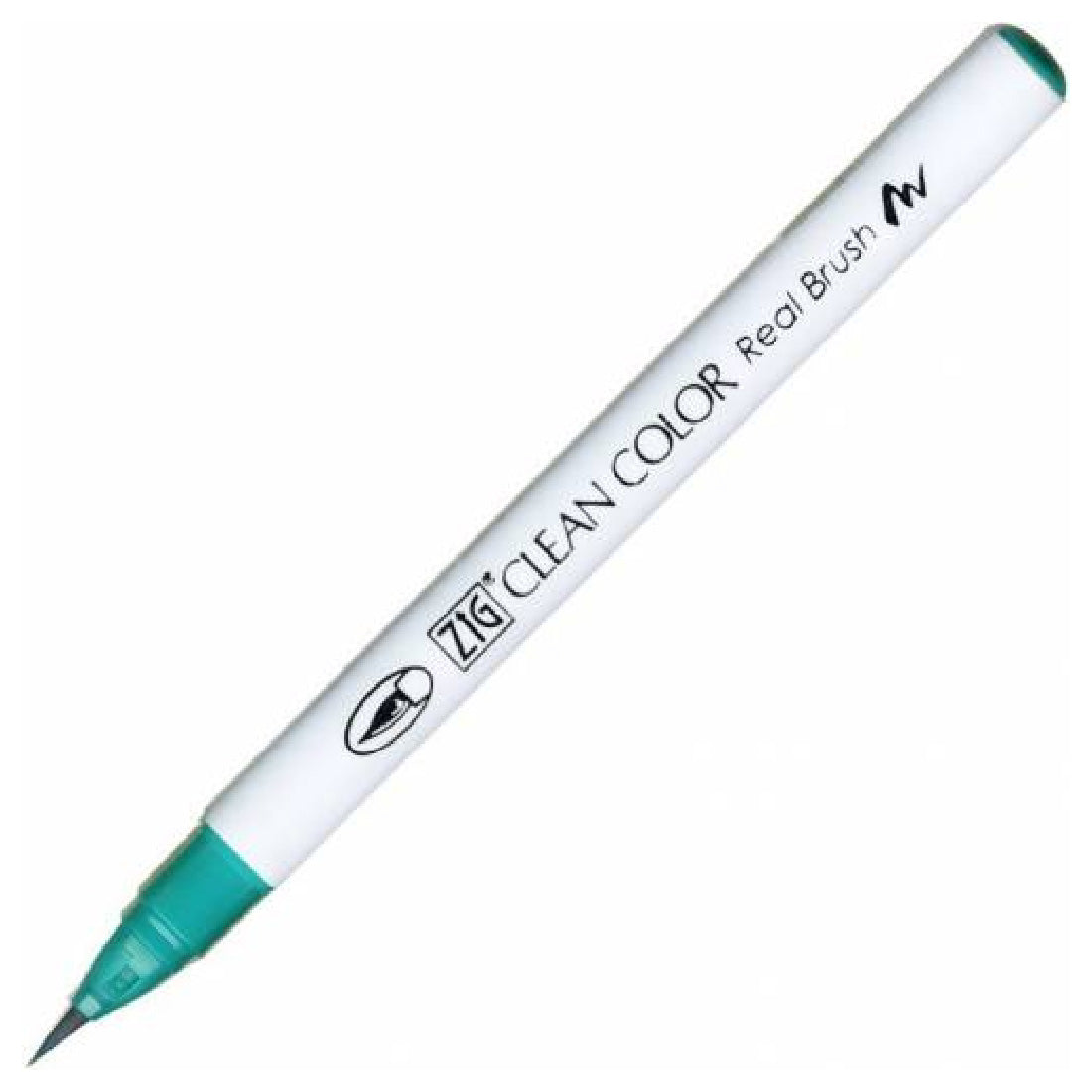 Zig Clean Color Real Brush Turkuaz Fırça Uçlu Kalem - Suluboya Etkili Çizim ve İllüstrasyon Kalemi
