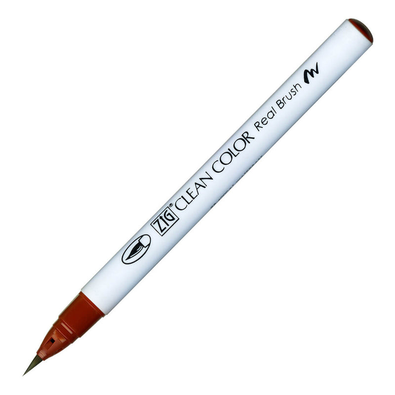 Zig Clean Color Real Brush Kahverengi Fırça Uçlu Kalem - Sanat, Çizim ve Suluboya Etkili Kalem
