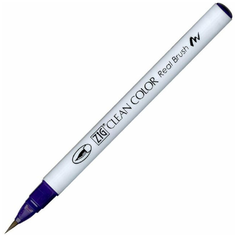 Zig Clean Color Real Brush Koyu Mor Fırça Uçlu Kalem - Sanat, Çizim ve İllüstrasyon için Suluboya Etkili