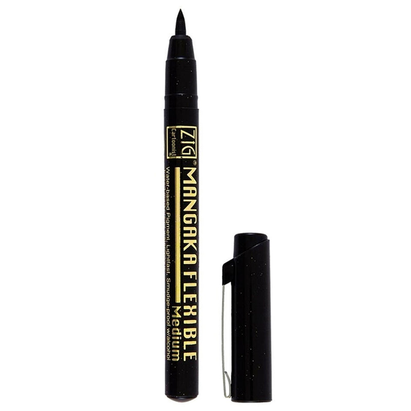 Zig Flexıble Mangaka Fine Uç Siyah Çizim Kalemi - Eskiz, Sanatsal ve İllüstrasyon Kalemi