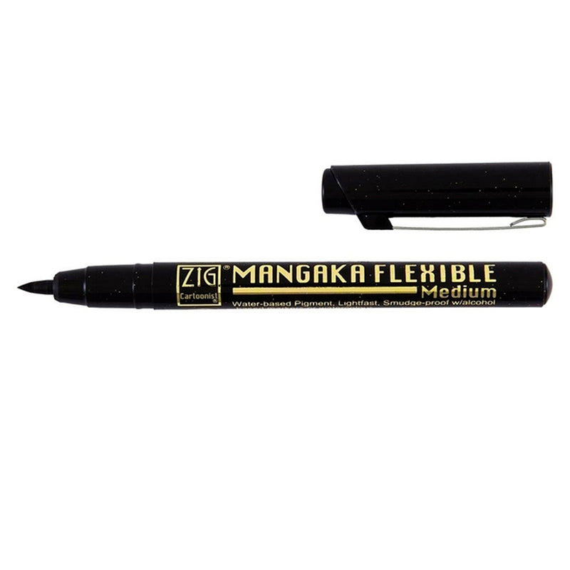 Zig Flexıble Mangaka Fine Uç Siyah Çizim Kalemi - Eskiz, Sanatsal ve İllüstrasyon Kalemi
