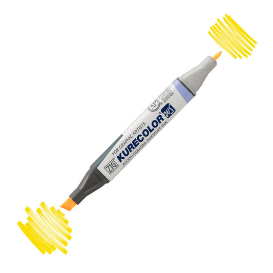 Zig Kurecolor Kc3000 Twin S Mid Yellow Marker Kalem - Sanat, Çizim ve Tasarım Kalemi