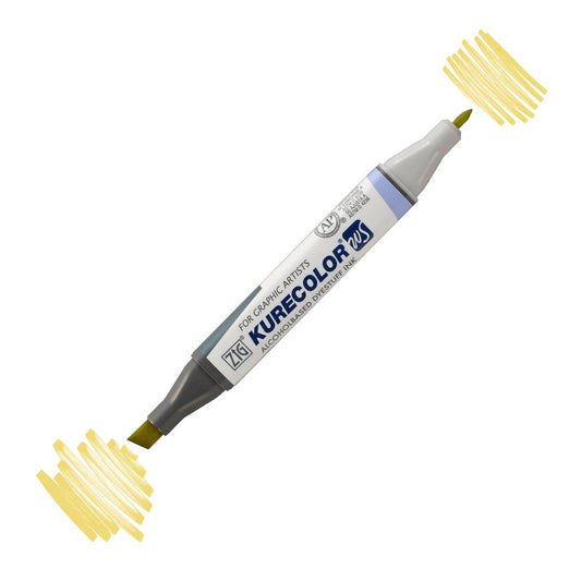 Zig Kurecolor Kc3000 Twin S Sarı Marker Kalem - Çift Uçlu Sanatsal Çizim ve Grafik Kalemi