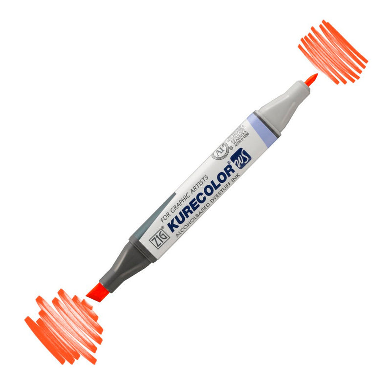 Zig Kurecolor Kc3000 Twin S Kızıl Kırmızı Marker Kalem - Sanat, Çizim ve Tasarım için Çift Uçlu Marker