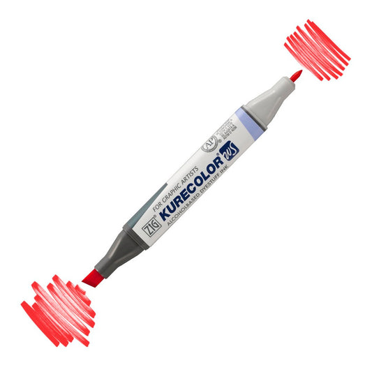 Zig Kurecolor Kc3000 Twin S Marker Kalem Kadmiyum Kırmızı - Profesyonel Sanat, Çizim ve Tasarım Kalemi