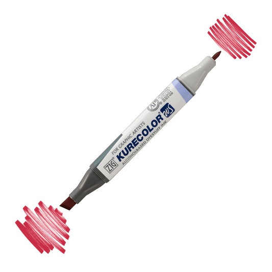 Zig Kurecolor Kc3000 Twin S Marker Kalem Koyu Kırmızı - Çift Uçlu Sanat ve Çizim Markeri