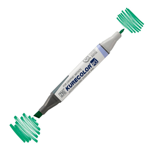 Zig Kurecolor Kc3000 Twin S Zümrüt Yeşili Marker Kalem - Çift Uçlu Sanatsal Çizim ve Tasarım Kalemi