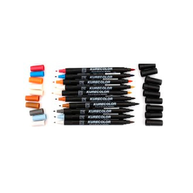 Zig Mangaka Fine&Brush Cool Gray Kalem - Sanatsal Çizim ve İllüstrasyon Marker Kalemi