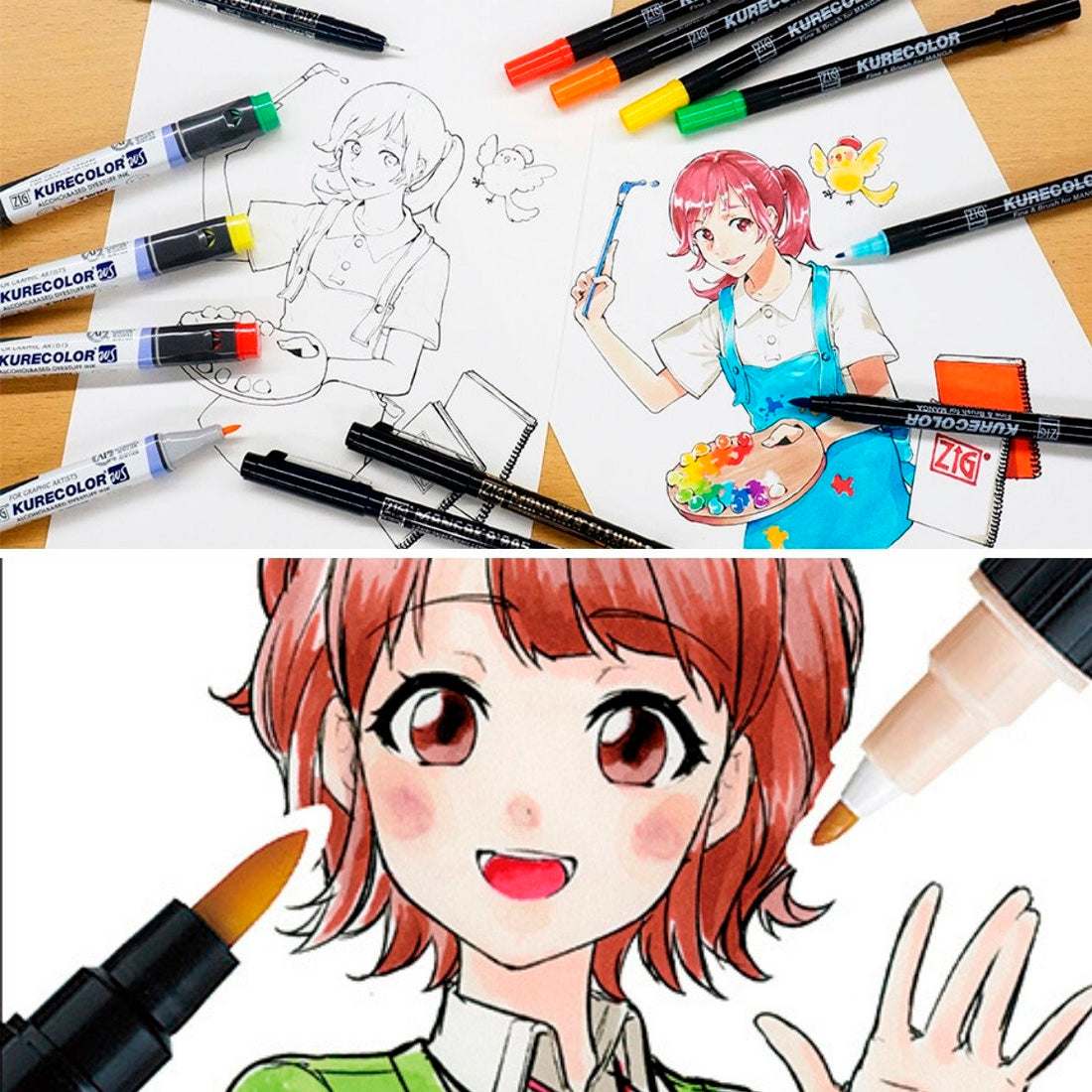 Zig Mangaka Fine&Brush Green 508 Kalem CNKC-2200