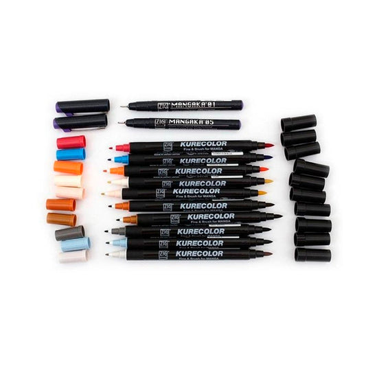 Zig Mangaka Fine&Brush Green Gray 845 Kalem CNKC-2200