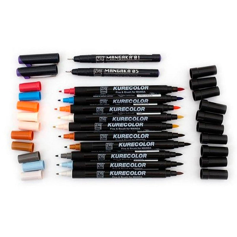 Zig Mangaka Fine&Brush Green Shadow 520 Kalem CNKC-2200