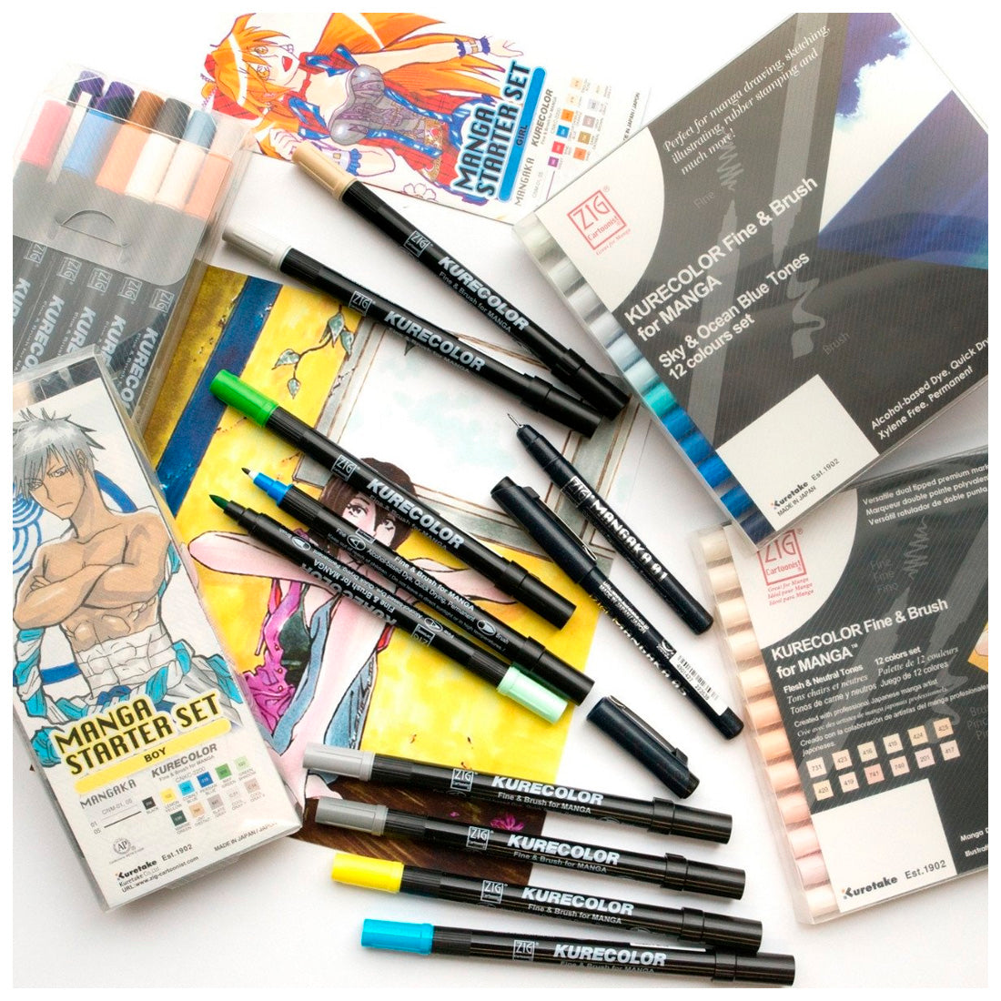 Zig Mangaka Fine&Brush Green Shadow 520 Kalem CNKC-2200