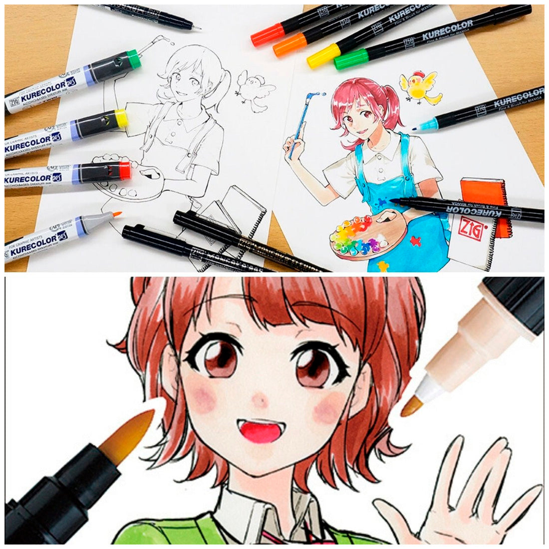 Zig Mangaka Fine&Brush Green Shadow 520 Kalem CNKC-2200