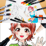 Zig Mangaka Fine&Brush Açık Bisküvi Kalem - Sanatsal Çizim, Eskiz ve Manga Kalemi