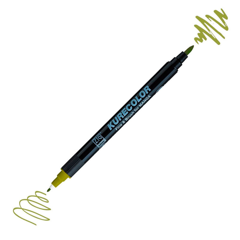 Zig Mangaka Fine&Brush Mid Green 542 Kalem CNKC-2200