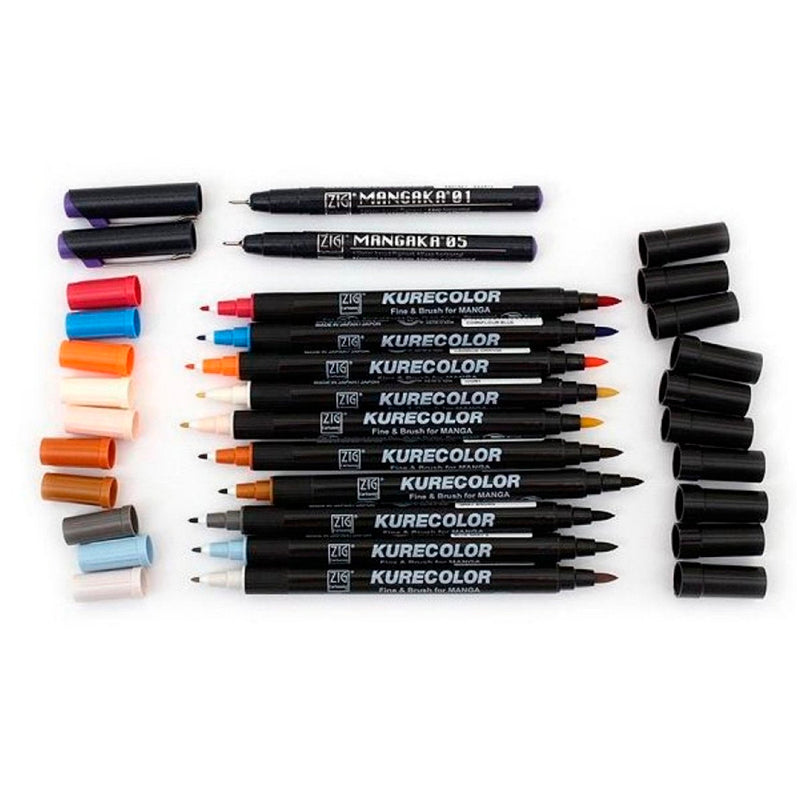 Zig Mangaka Fine&Brush Açık Gri Marker Kalem - Manga Çizim ve İllüstrasyon Kalemi
