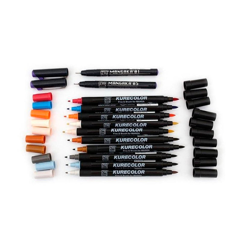 Zig Mangaka Fine&Brush Fars Yeşili 334 Kalem - Sanat, Çizim ve İllüstrasyon Markeri