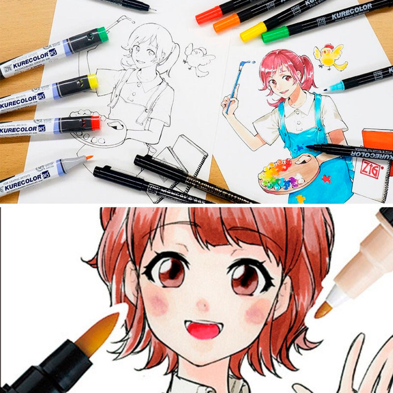 Zig Mangaka Fine&Brush Vanilla Kalem - Hediyelik ve Yumuşak Yazım Kalemi