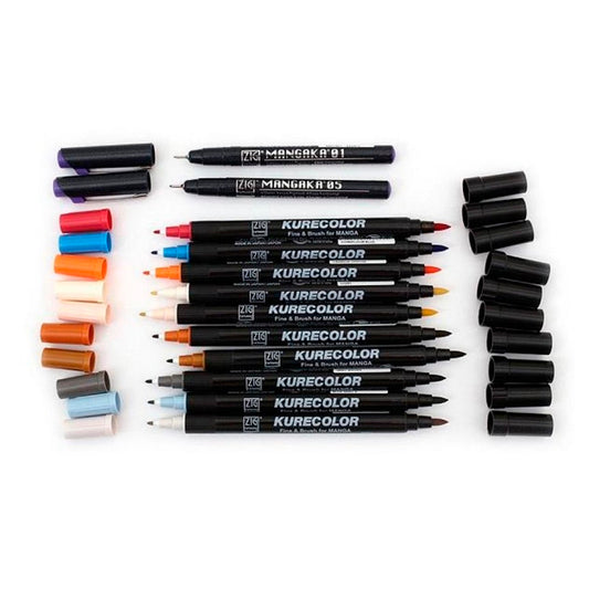 Zig Mangaka Fine&Brush Warm Gray W01 Kalem CNKC-2200